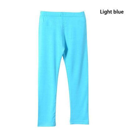 Soft Elastic Modal Cotton Kids Leggings Candy Color