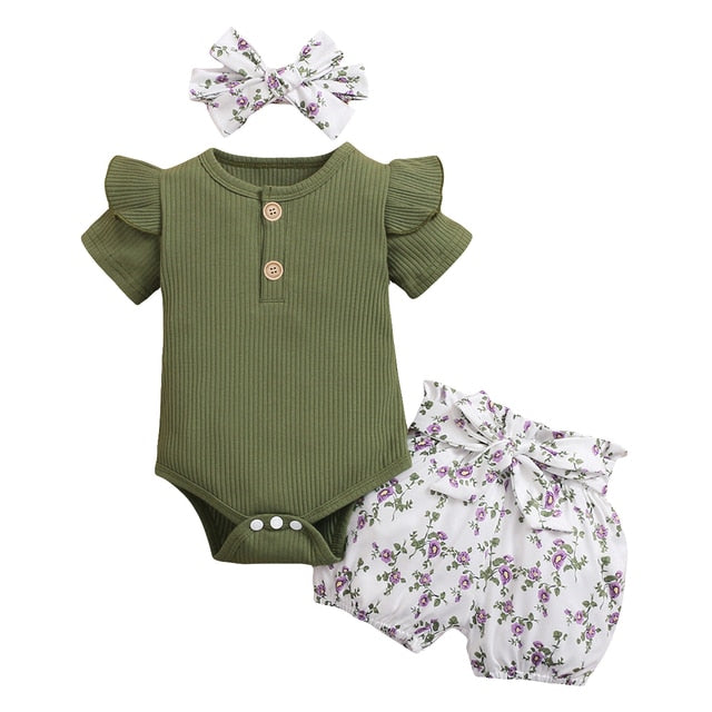 3pcs Baby Girl Clothes Set