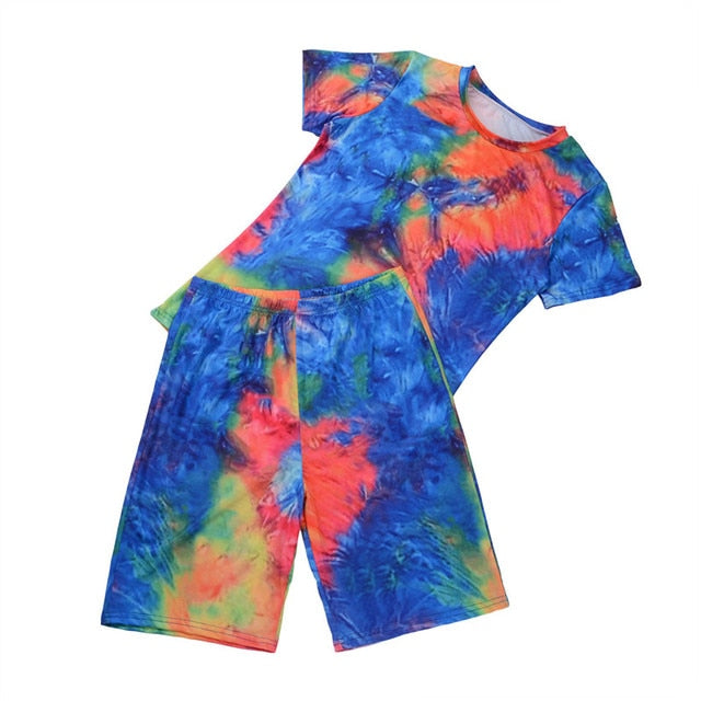 Tie Dye Sports Clothing Sets - Azahshopping