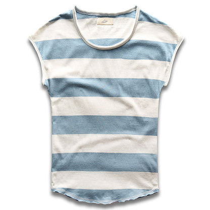 Men Striped T-shirt Stripes Top Tees