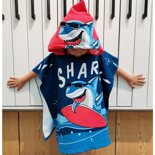 Hooded Cloak Infant Bathrob Baby Bath Towel