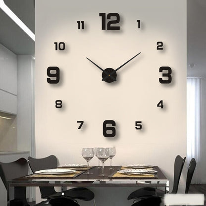 Wall Decorative Sticker Watches 60-130cm Frameless For Home Office Living Room - Wall Clocks