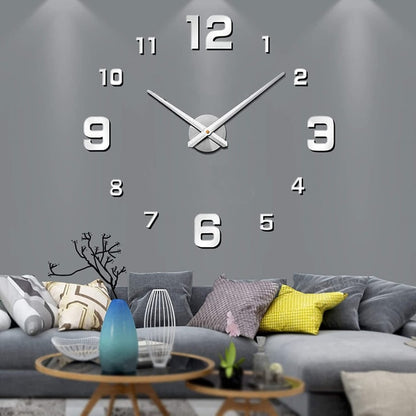 Wall Decorative Sticker Watches 60-130cm Frameless For Home Office Living Room - Wall Clocks