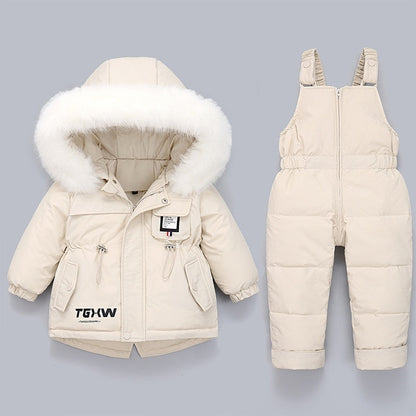 Winter Down Jacket Jumpsuit Baby Boy Sets