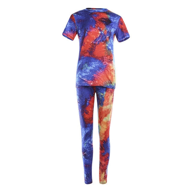 Tie Dye Sports Clothing Sets - Azahshopping