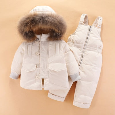 Warm Down Jacket Winter Children Clothing Set Baby Boy