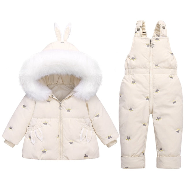 Warm Down Jacket Winter Children Clothing Set Baby Boy