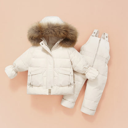 Warm Down Jacket Winter Children Clothing Set Baby Boy