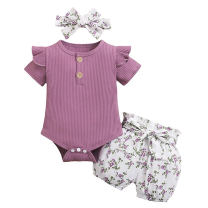 3pcs Baby Girl Clothes Set