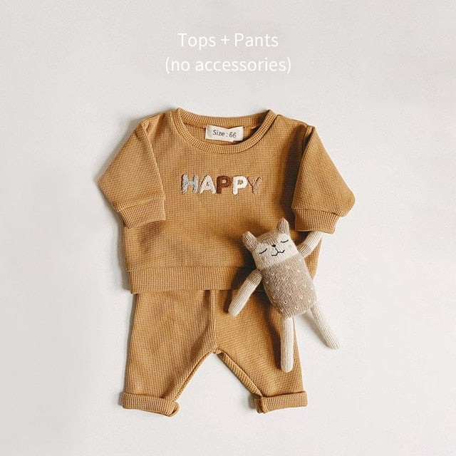 Pattern Casual Tops + Child Loose Trousers 2pcs Baby Boy Sets