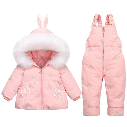 Warm Down Jacket Winter Children Clothing Set Baby Boy