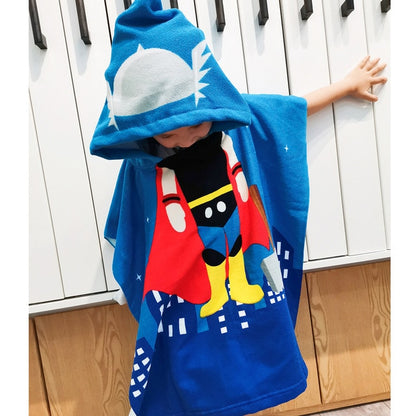 Hooded Cloak Infant Bathrob Baby Bath Towel