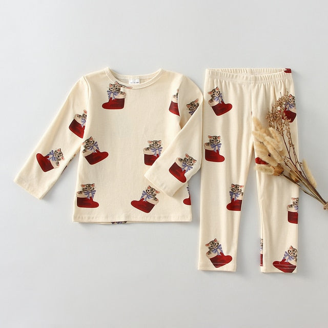 Costume Long Sleeve Children Sleepwear Pajamas Sets