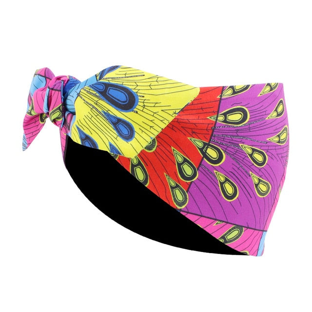 African Print Stretch Bandana Head Wrap