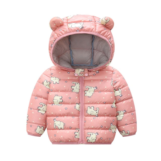 Winter Thick Warm Hooded Down Jacket 0-7 Year Old