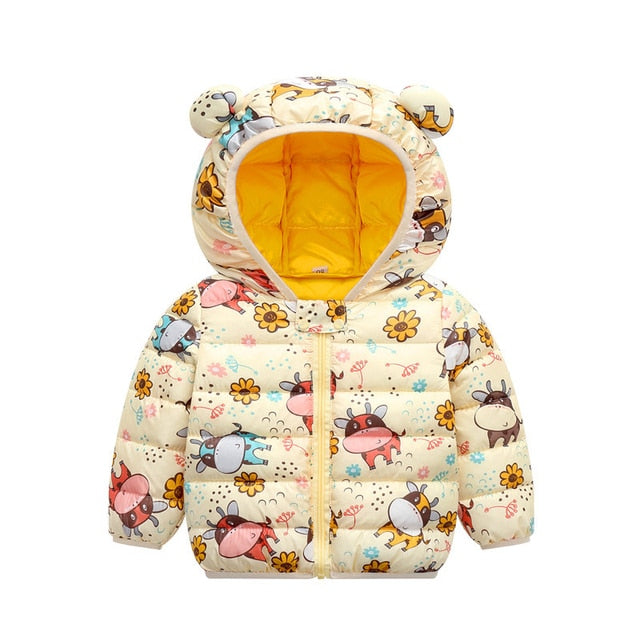 Winter Thick Warm Hooded Down Jacket 0-7 Year Old