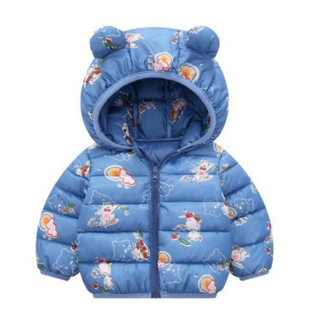 Winter Thick Warm Hooded Down Jacket 0-7 Year Old