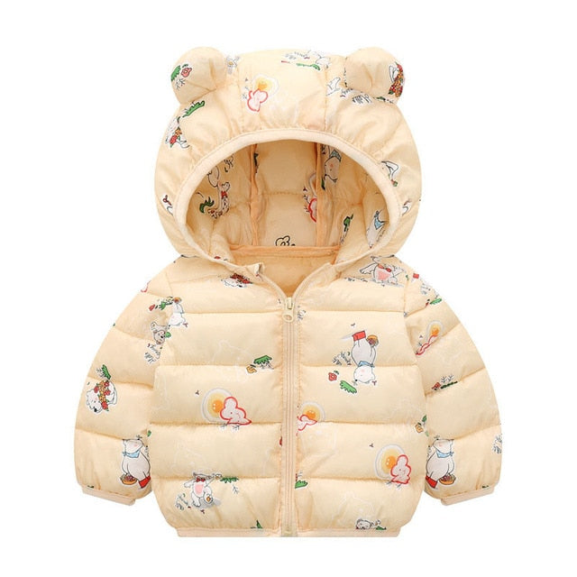 Winter Thick Warm Hooded Down Jacket 0-7 Year Old