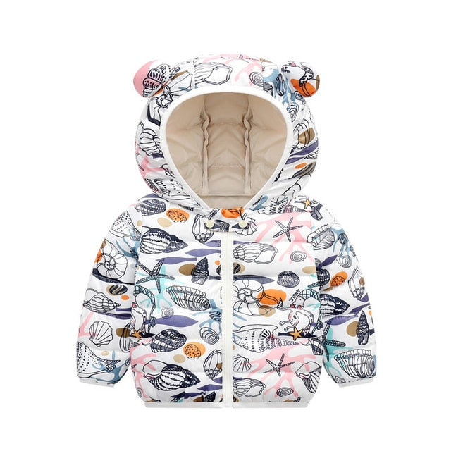 Winter Thick Warm Hooded Down Jacket 0-7 Year Old