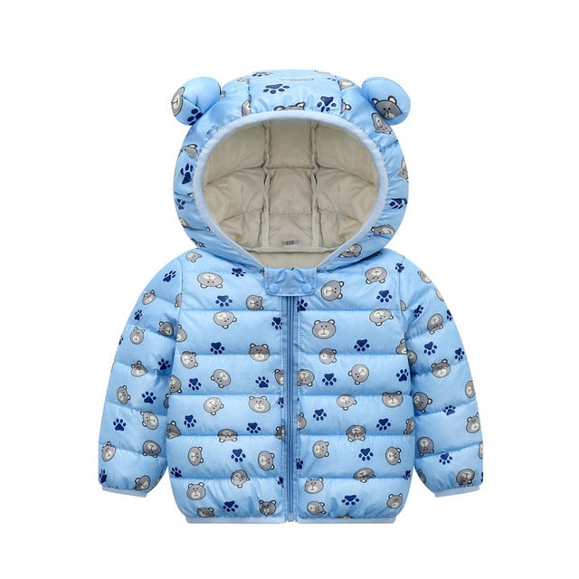 Winter Thick Warm Hooded Down Jacket 0-7 Year Old