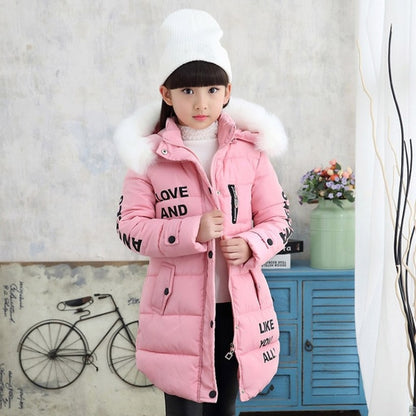 Hooded Winter Padded Jacket For Girls