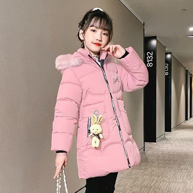 Hooded Winter Padded Jacket For Girls