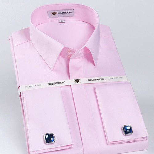 Long-sleeve Formal Business Standard-fit White Shirts (cufflinks Included) - Shirts