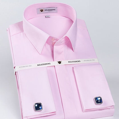 Long-sleeve Formal Business Standard-fit White Shirts (cufflinks Included) - Shirts