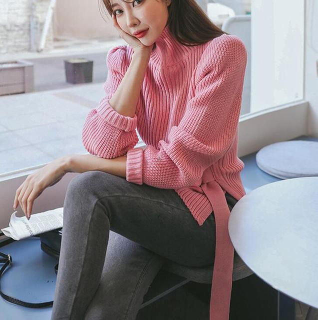 Knitted Turtleneck Sweater for Women