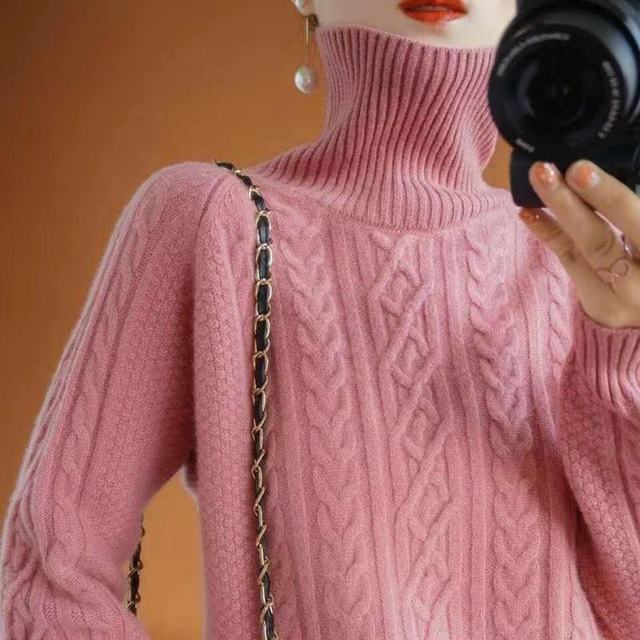 Autumn Knitted Turtleneck Sweater for Women