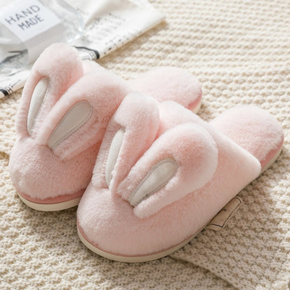 New Design Women Winter Furry Slippers Rabbit Ears