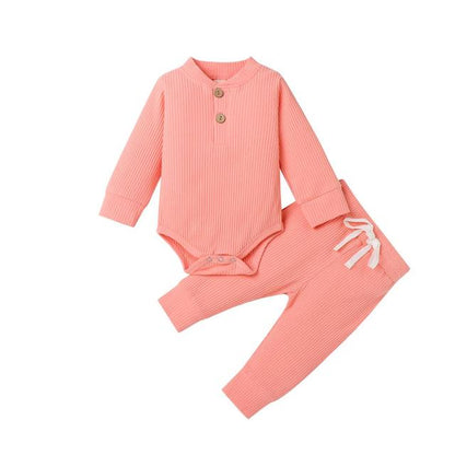 Newborn Winter Baby Girl Long Sleeve Romper Pants Sets