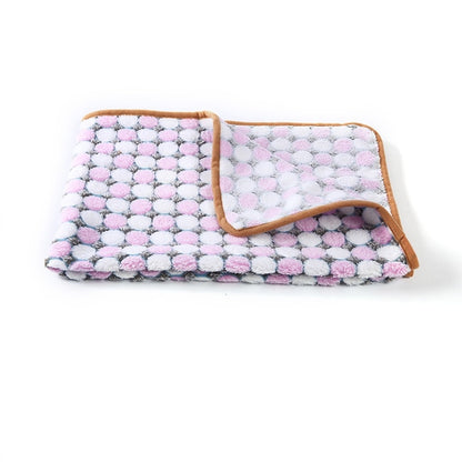 Fluffy Cute Star Printing Pet Mat Warm And Comfortable Pet Blanket For Dogs And Cats