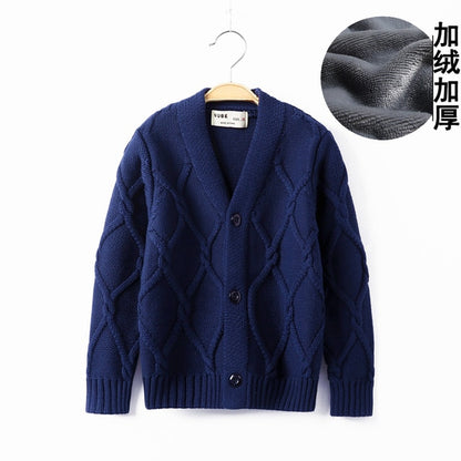 Knitted Loose jacket child tops