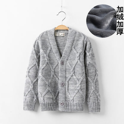 Knitted Loose jacket child tops