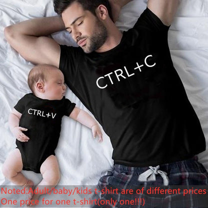 Family Matching Clothes Ctrl+c And Ctrl+v Father Son T Shirt