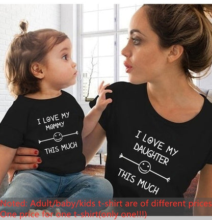 Mini Tshirt Mother Daughter Mum T-shirt Tops Toddler Baby Kids - Family Matching Outfits