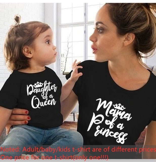 Mini Tshirt Mother Daughter Mum T-shirt Tops Toddler Baby Kids - Family Matching Outfits