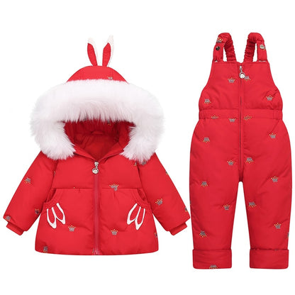 Warm Down Jacket Winter Children Clothing Set Baby Boy