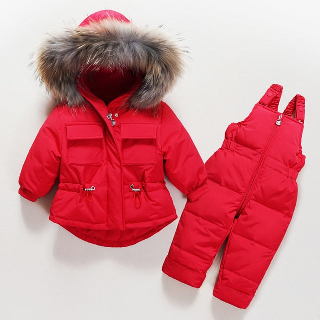 Warm Down Jacket Winter Children Clothing Set Baby Boy