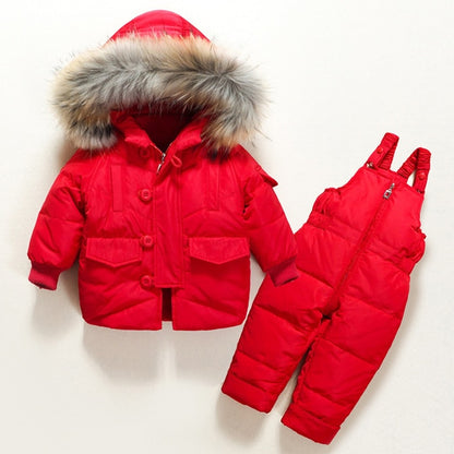 Warm Down Jacket Winter Children Clothing Set Baby Boy