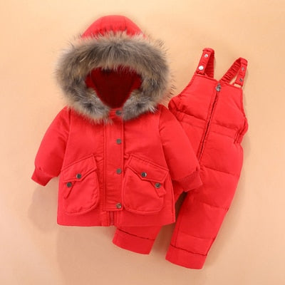 Warm Down Jacket Winter Children Clothing Set Baby Boy