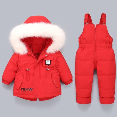 Winter Down Jacket Jumpsuit Baby Boy Sets