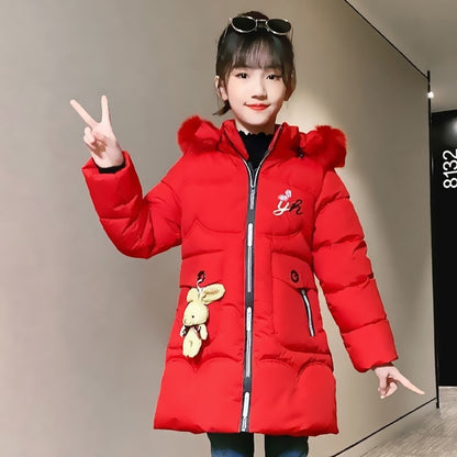 Hooded Winter Padded Jacket For Girls