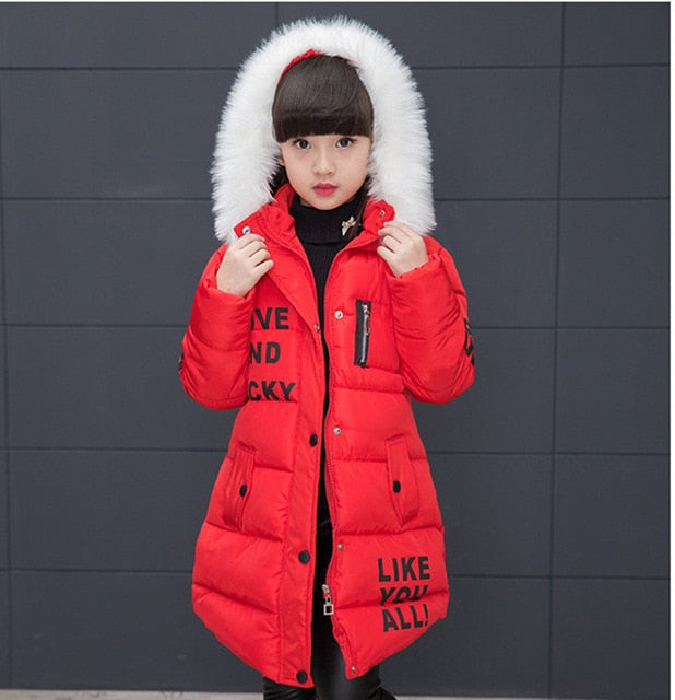 Hooded Winter Padded Jacket For Girls