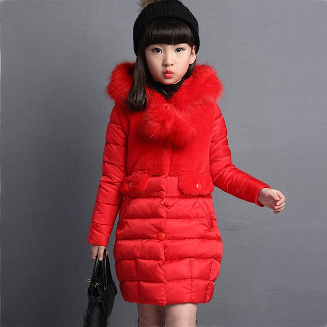 Hooded Winter Padded Jacket For Girls