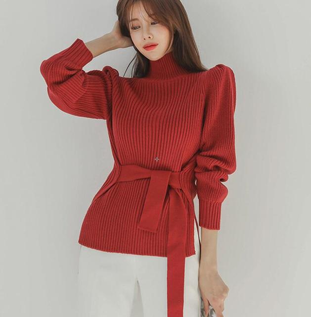 Knitted Turtleneck Sweater for Women