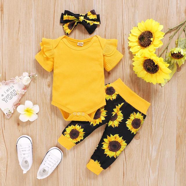 3pcs Baby Girl Clothes Set