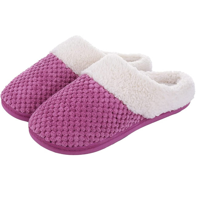 Winter Warm Cotton Slippers For Women Indoor House Slippers