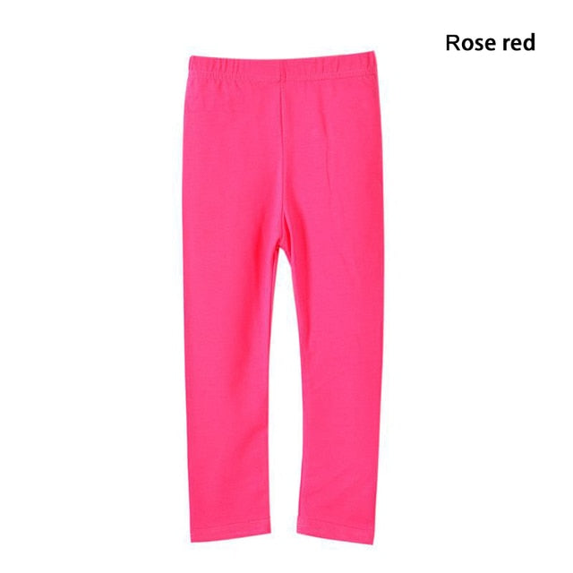 Soft Elastic Modal Cotton Kids Leggings Candy Color